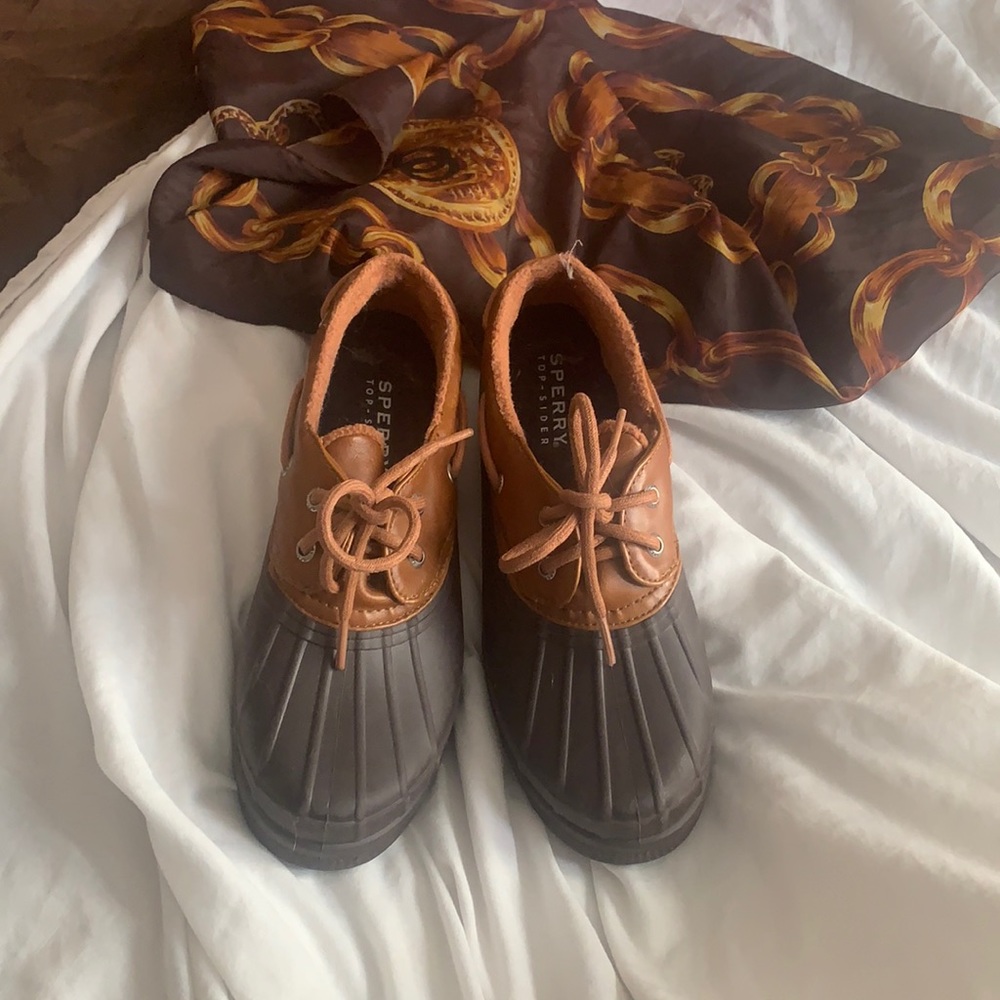 🧡🤎Sperry rain shoes